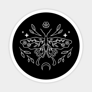 Celestial Floral Moth Magnet